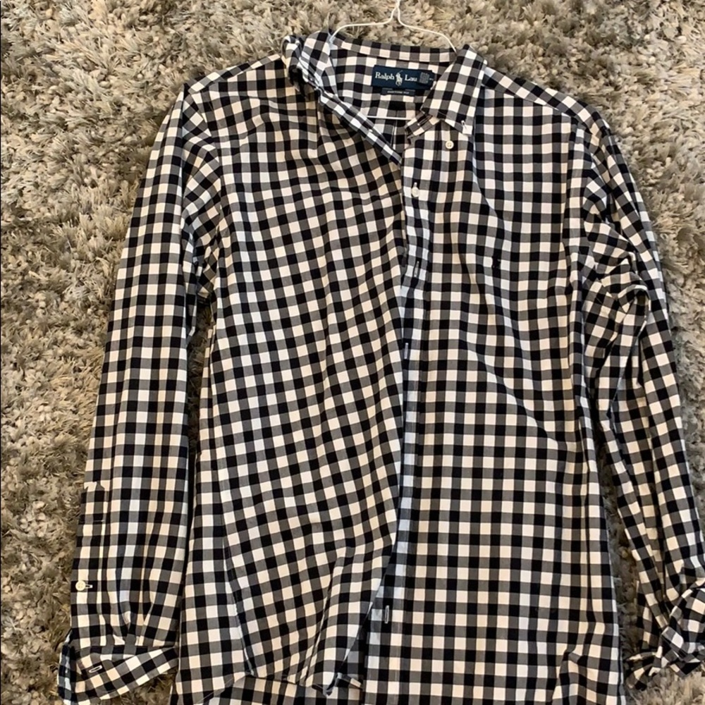 Ralph Lauren M Black Checkered Oxford